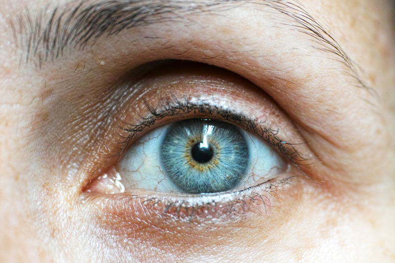 Woman's eye up close